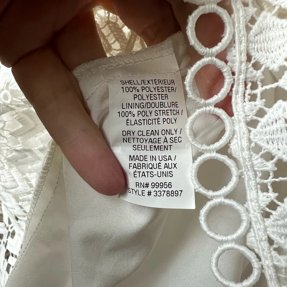 SHOSHANNA Anthropologie Laguna Lace Handkerchief Dress Asymmetrical Drop Waist 2